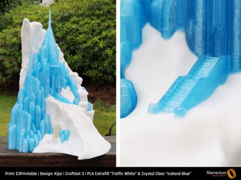 PLA Crystal Clear Iceland Blue - Fillamentum - Image 3