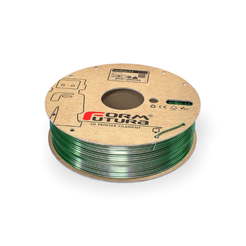 PLA Silk High Gloss ColorMorph 250g White & Green - FORMFUTURA