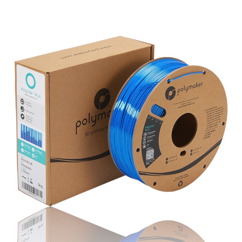PLA PolyLite™ Silk 1kg Blue - Polymaker - Image 6
