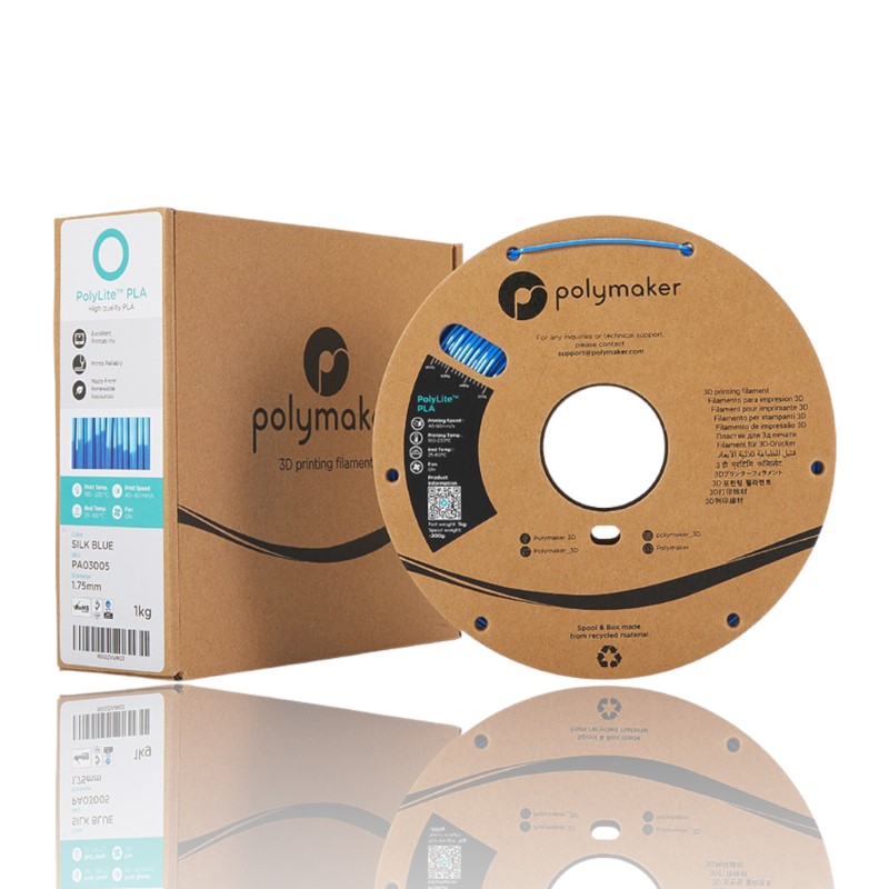 PLA PolyLite™ Silk 1kg Blue - Polymaker - Image 4