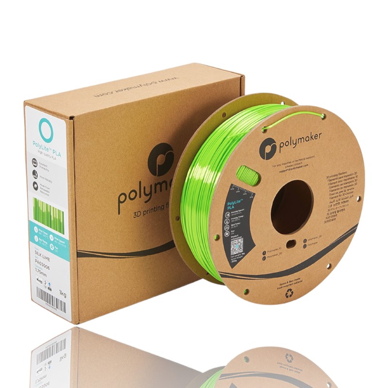 PLA PolyLite™ Silk 1kg Lime - Polymaker - Image 6