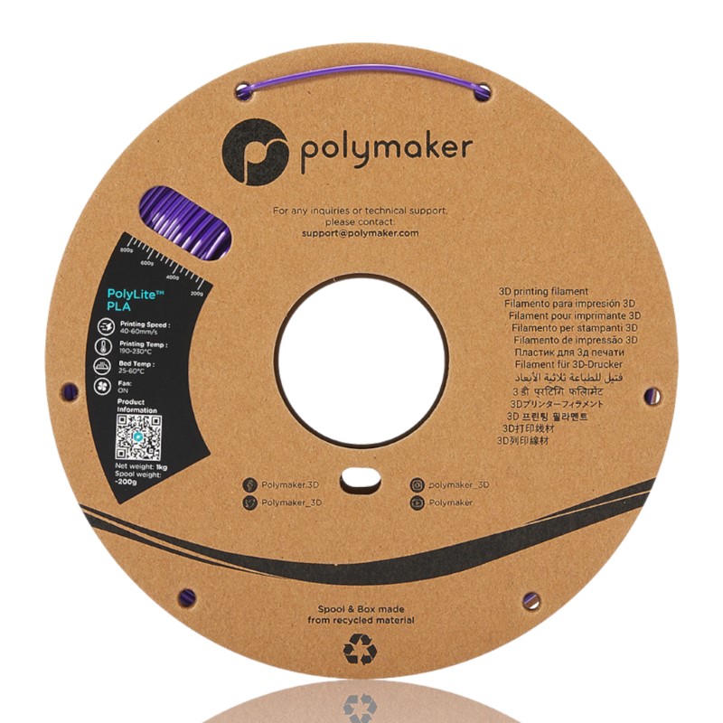 PLA PolyLite™ Silk 1kg Purple - Polymaker - Image 6