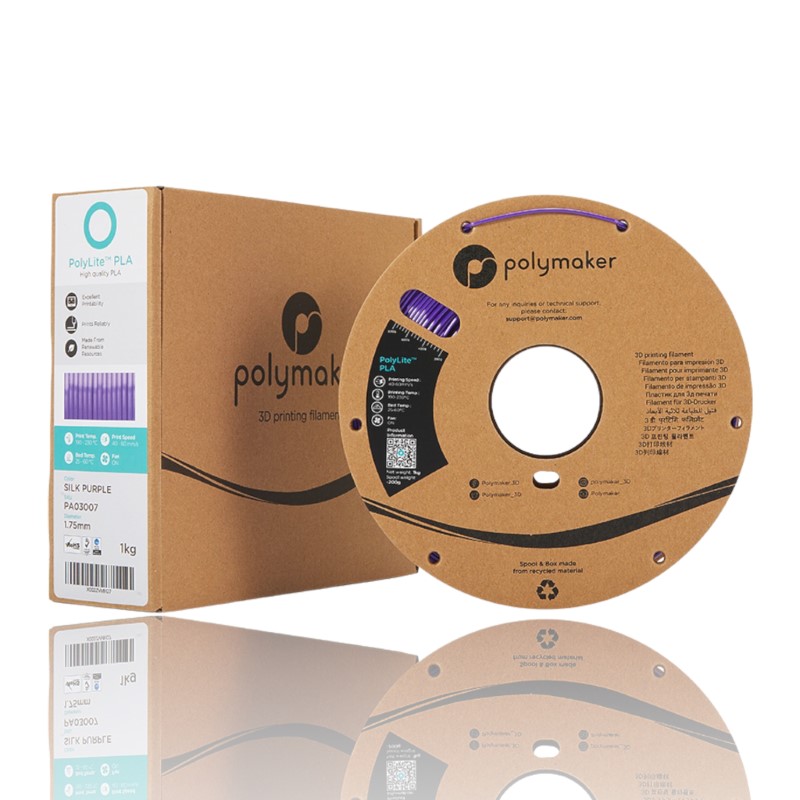 PLA PolyLite™ Silk 1kg Purple - Polymaker - Image 4