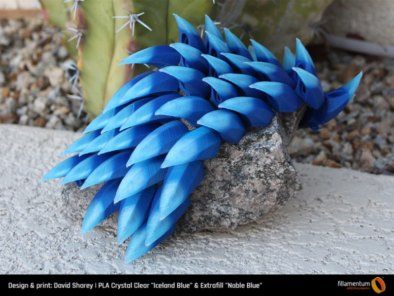 PLA_Crystal_Clear_Iceland_Blue_Extrafill_Noble_Blue_David_Shorey_Dragon-Portugal-Espana-Evolt-Impressao-3D