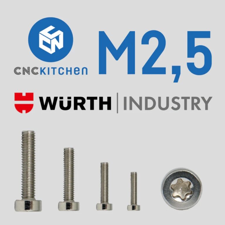 M2.5 cnc screw evolt portugal espana filamento impressao 3d