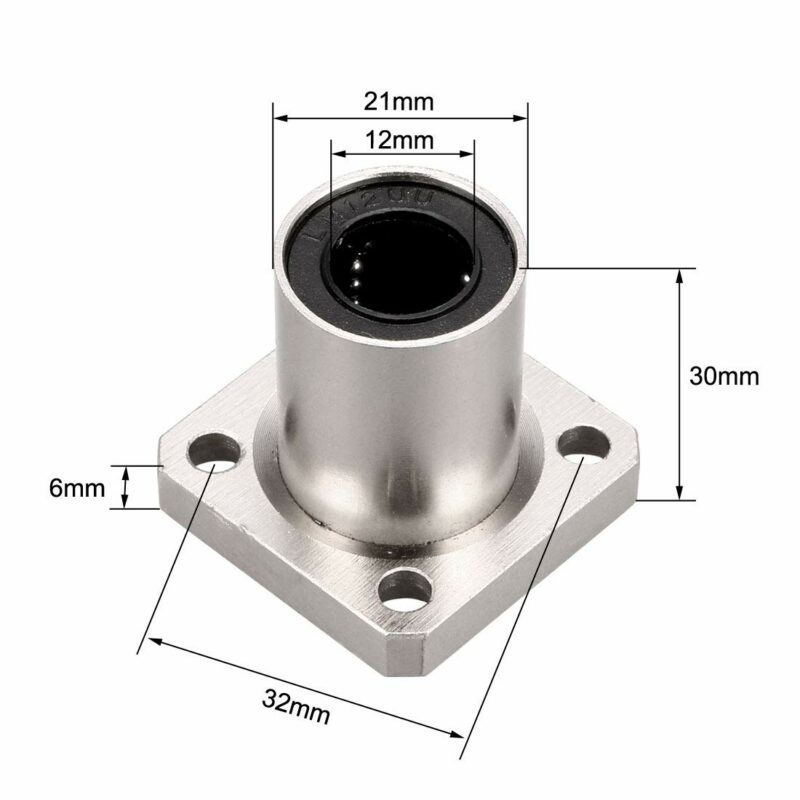 Mancal (Suporte Apoio Fixo Rolamento) LMK12LUU Rolamento Linear (Linear Bearings 12x21x30mm) - AIMSOAR - Image 2