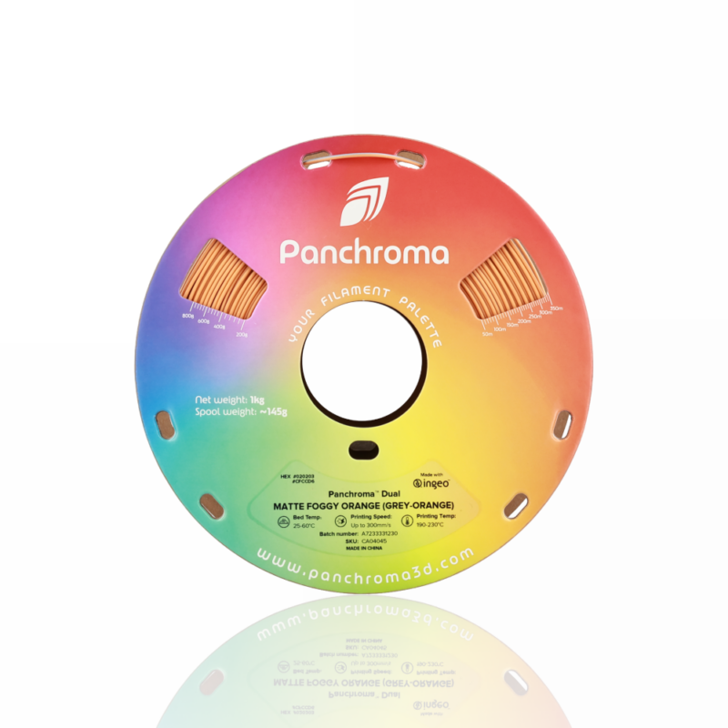Panchroma™ PLA Dual Matte 1kg Foggy Orange (Grey-Orange) - Polymaker - Image 7