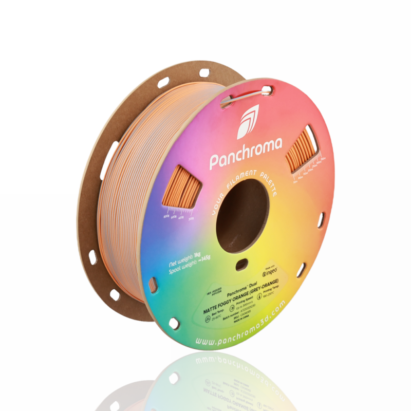 Panchroma™ PLA Dual Matte 1kg Foggy Orange (Grey-Orange) - Polymaker - Image 5