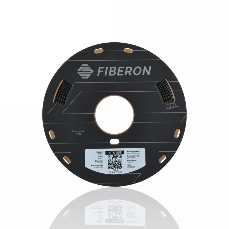 Fiberon™ PETG-ESD 1.75 500g Black - Polymaker - Image 2
