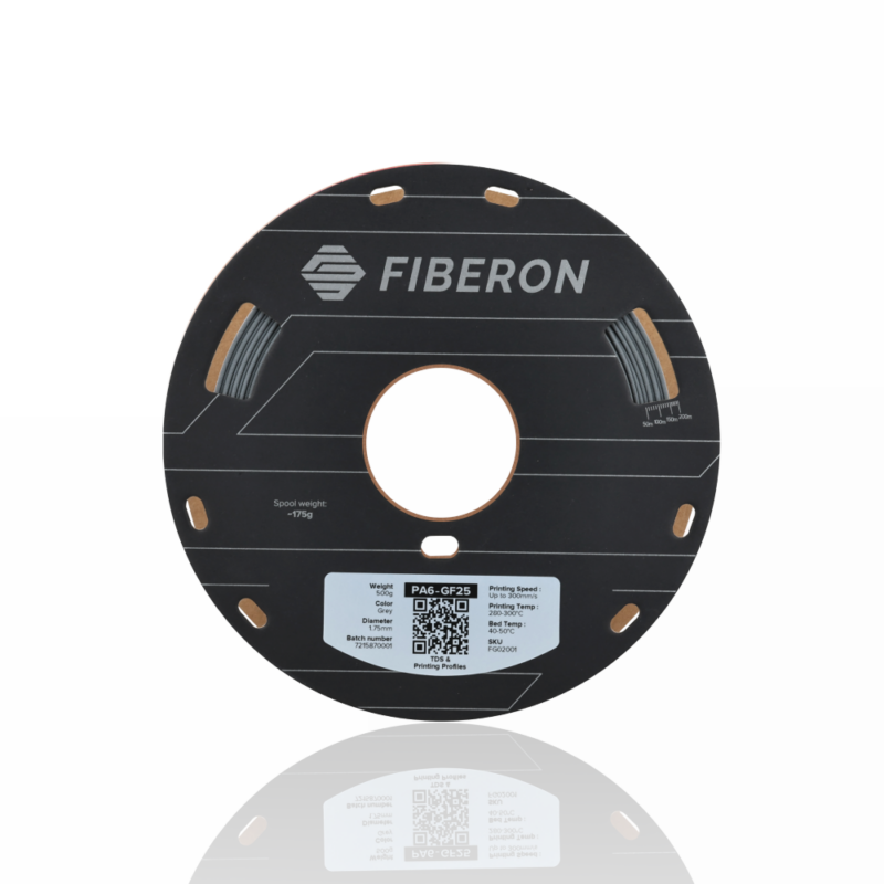Fiberon™ PA6-GF25 1.75 500g - Grey - Polymaker - Image 2