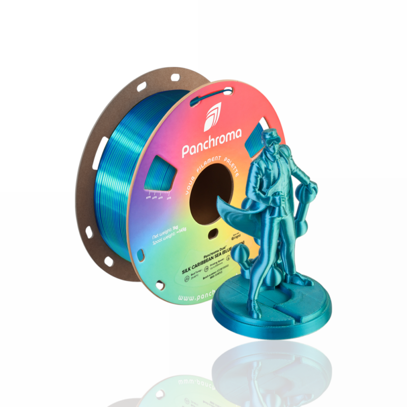 Panchroma™ PLA Dual Silk 1kg Caribbean (Blue-Green) - Polymaker - Image 4
