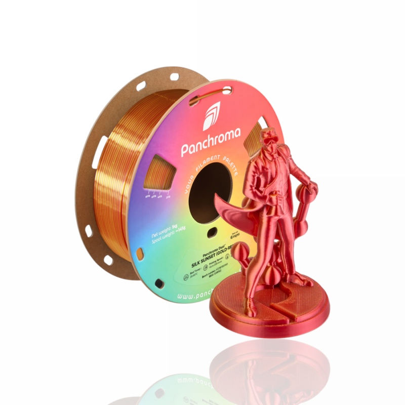 Panchroma™ PLA Dual Silk 1kg Sunset (Gold-Red) - Polymaker - Image 3