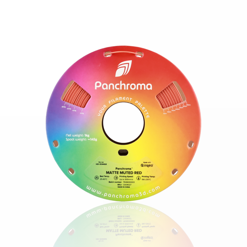 Panchroma™ PLA Matte Muted 1Kg Red - Polymaker - Image 2